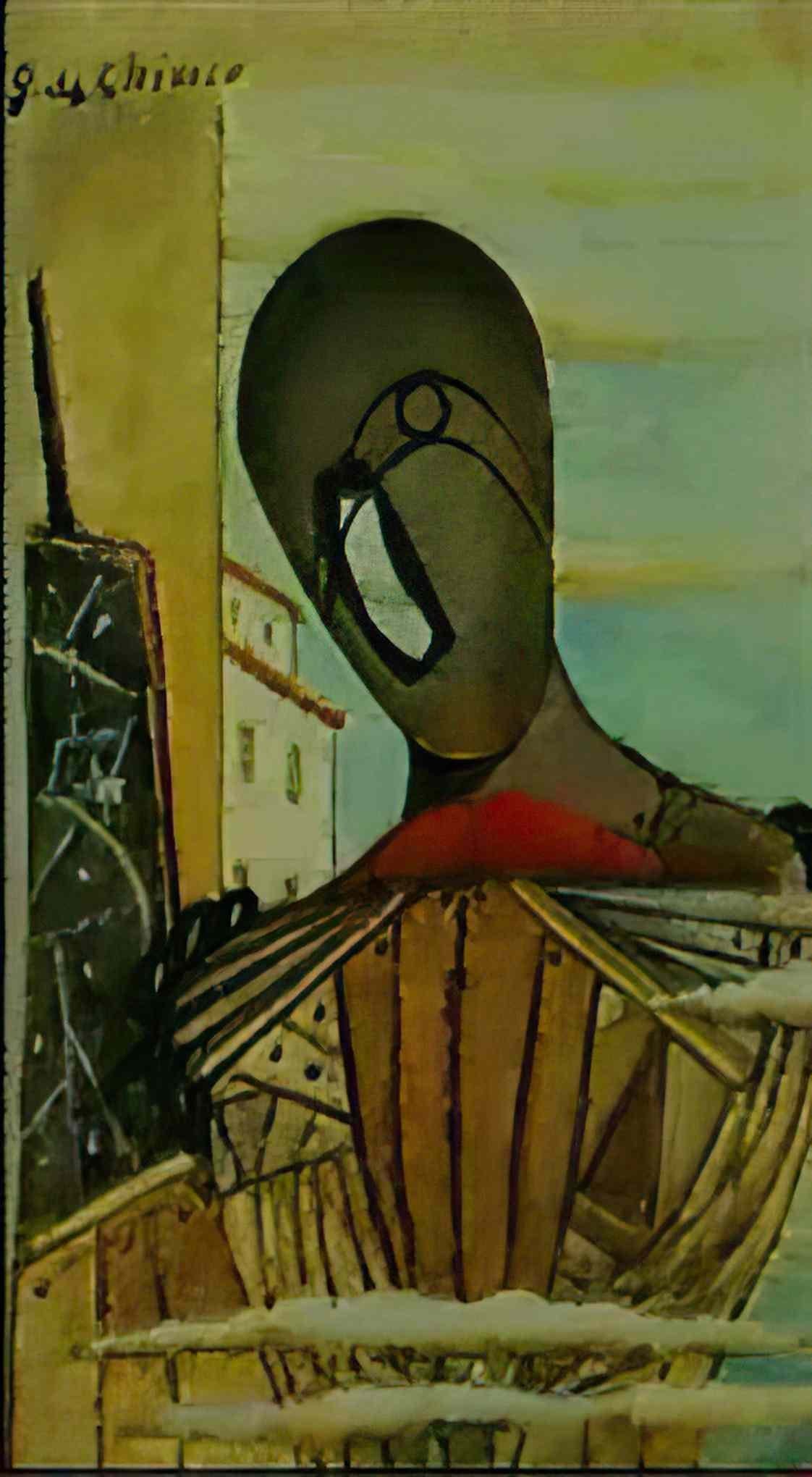 giorgio de chirico il cavallo pezzato Art A4 Photo Print