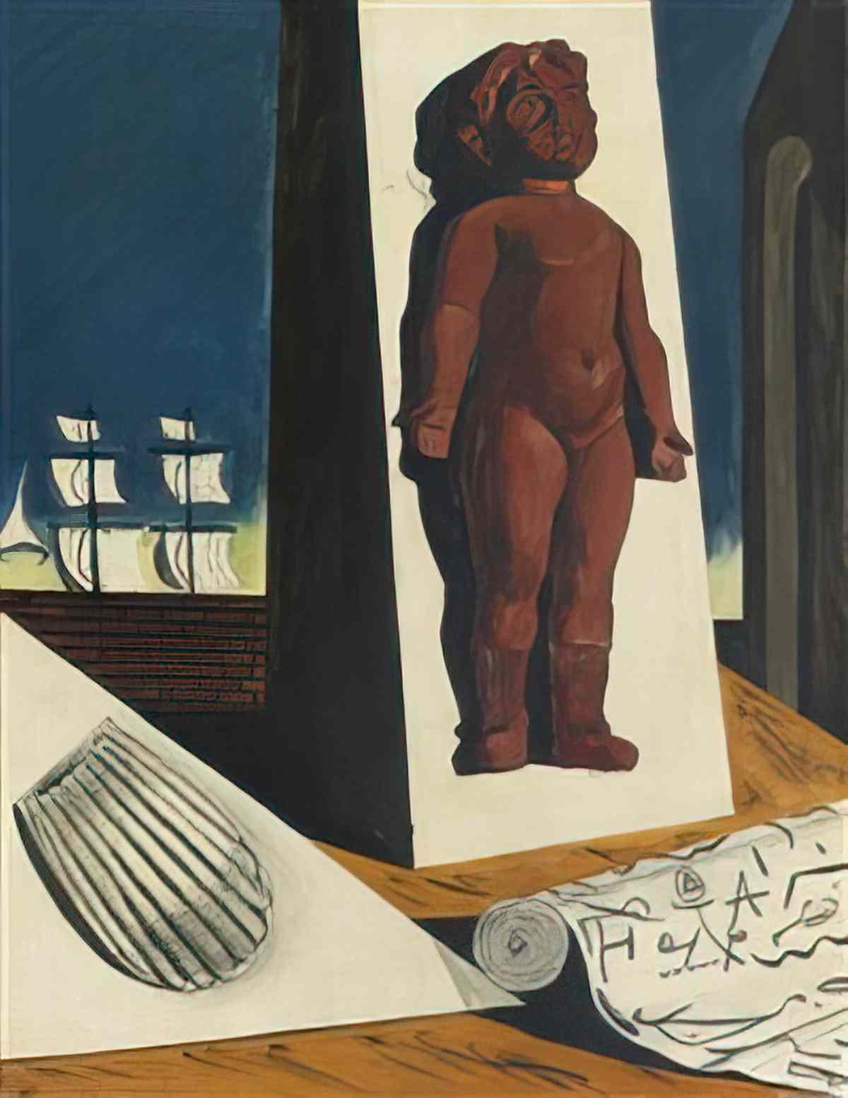 giorgio de chirico il centauro chirone che istruisce achille Art A4 Photo Print