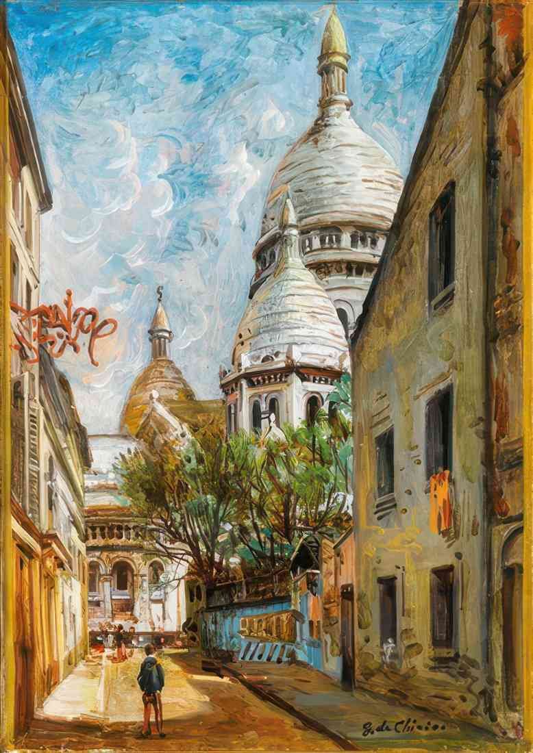 giorgio de chirico le sacre coeur A4 Photo Print