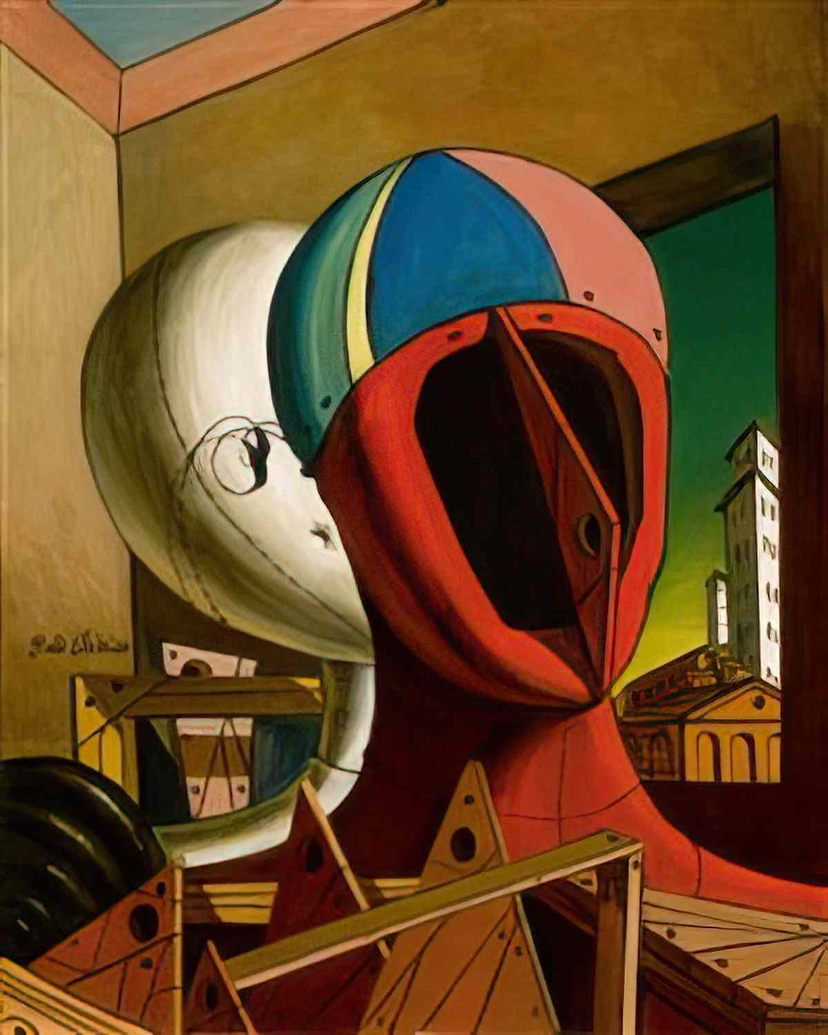 giorgio de chirico larcheologo solitario Art A4 Photo Print