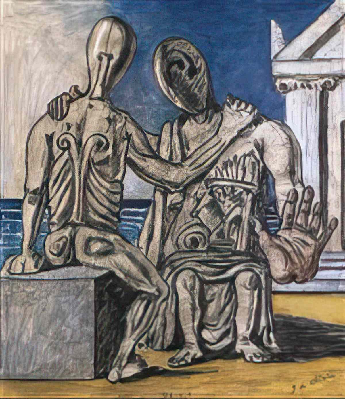 giorgio de chirico lattesa 1974 Art A4 Photo Print