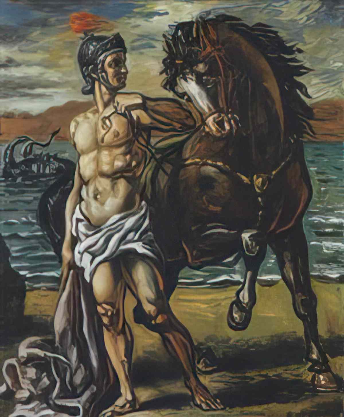 giorgio de chirico perseo con il cavallo Art A4 Photo Print