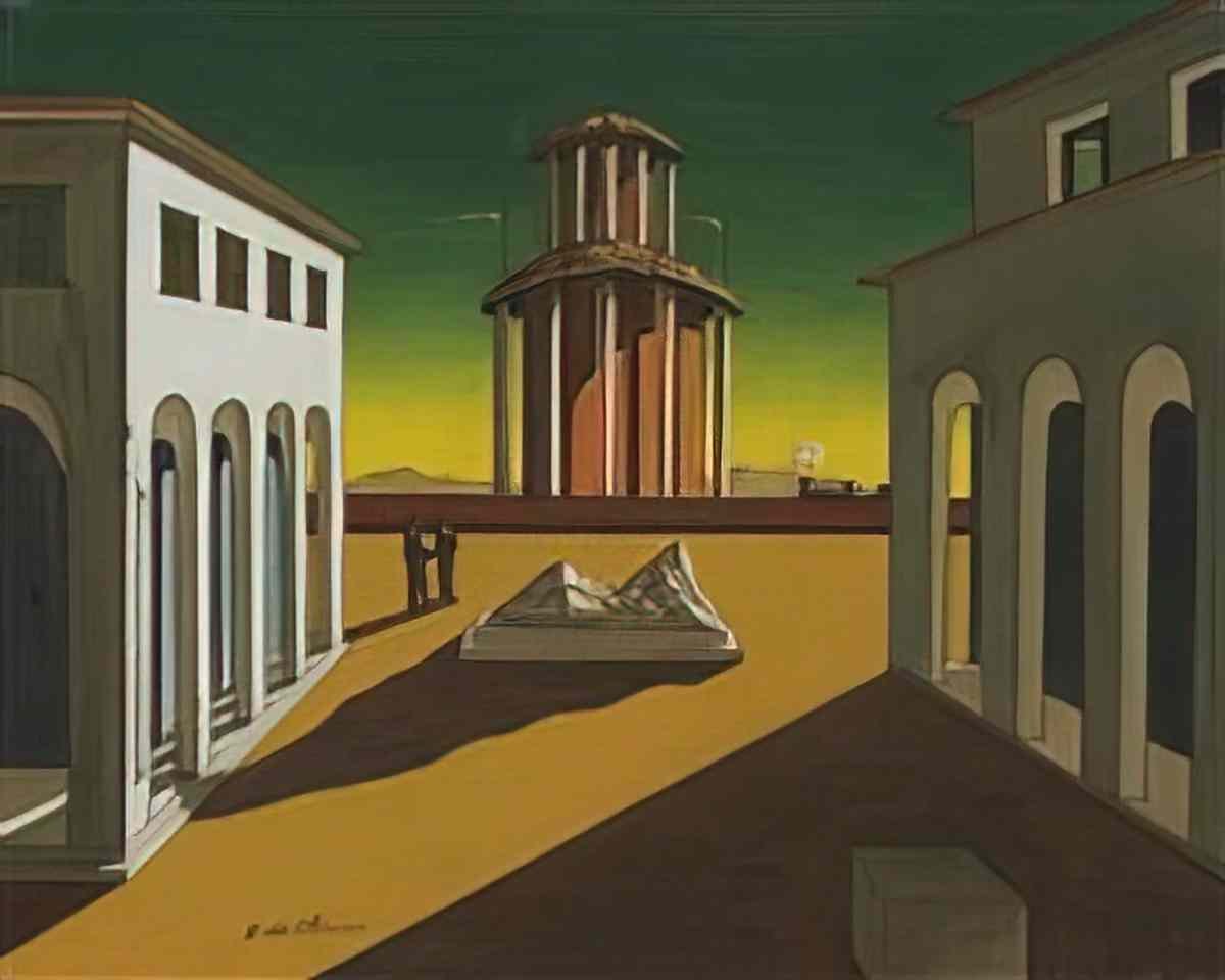 giorgio de chirico le vestali la statua si muove Art A4 Photo Print