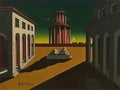 giorgio de chirico piazza ditalia con torre ed arianna Art A4 Photo Print