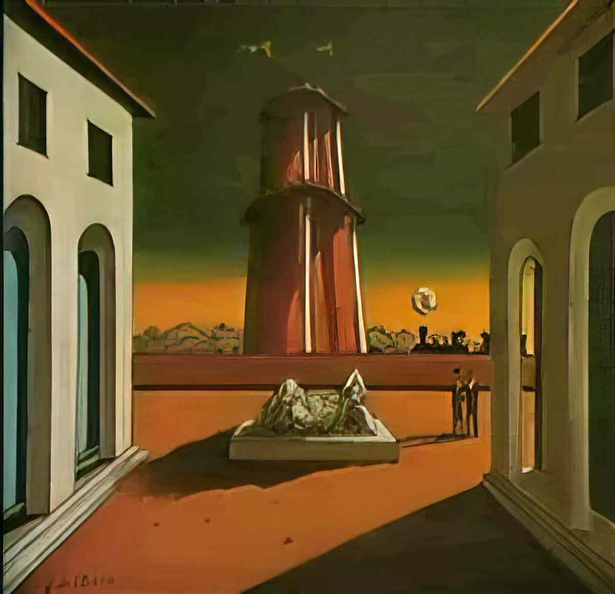 giorgio de chirico piazza ditalia primi anni 60 Art A4 Photo Print