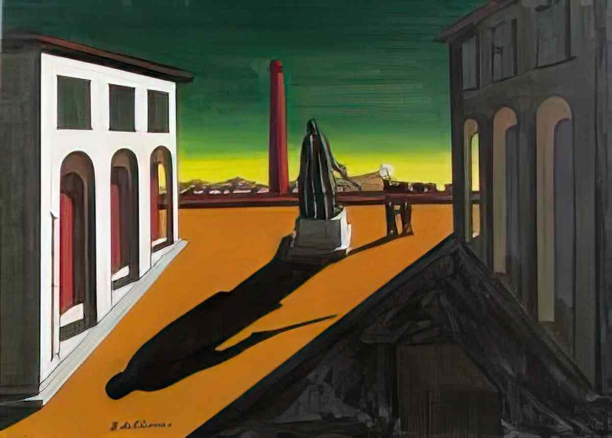 giorgio de chirico meditazione al crepuscolo Art A4 Photo Print