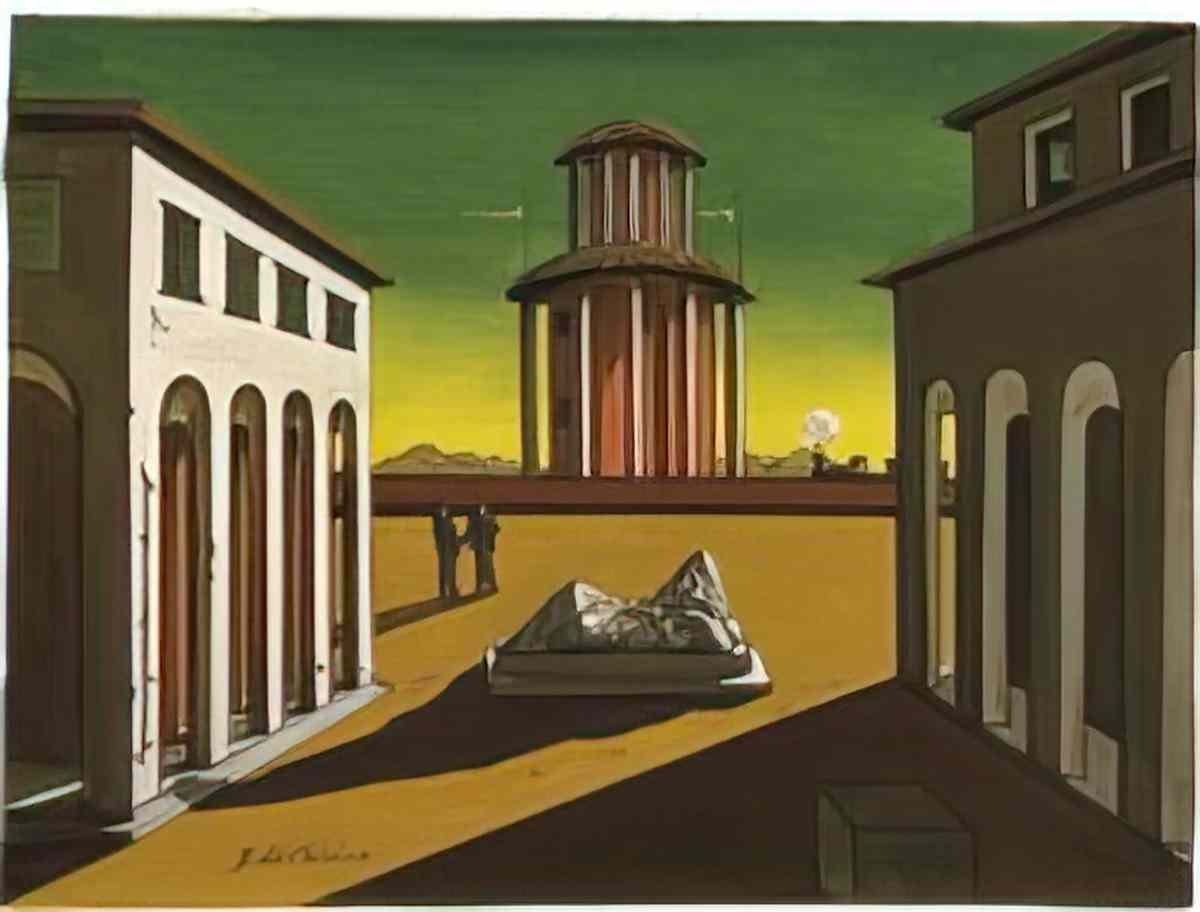 giorgio de chirico mobili nella valle surrealistic house Art A4 Photo Print