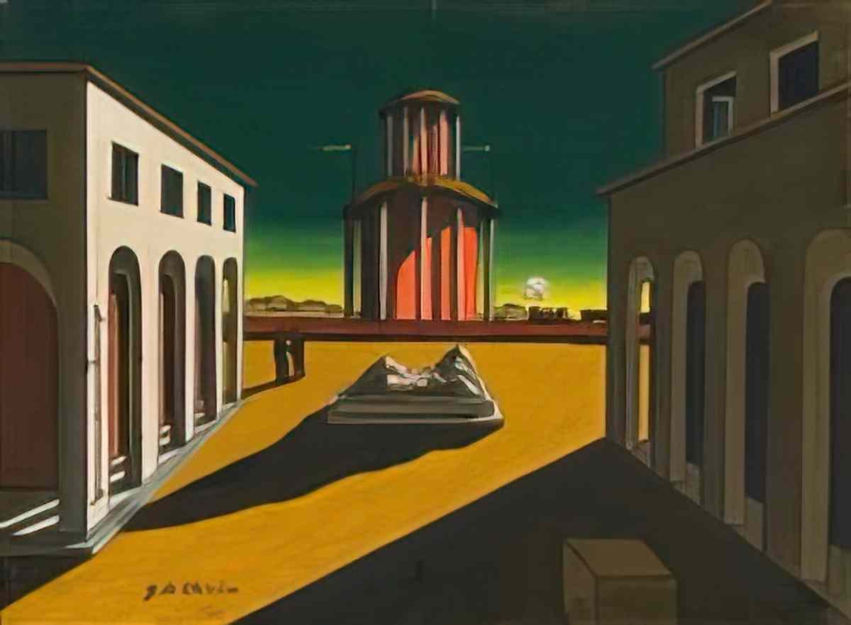 giorgio de chirico mobili nella valle1 Art A4 Photo Print
