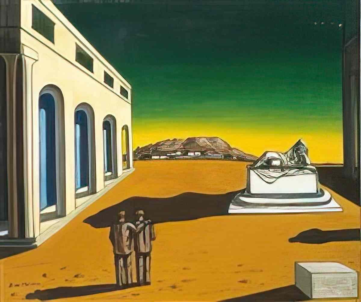 giorgio de chirico mobili nella valle6 Art A4 Photo Print