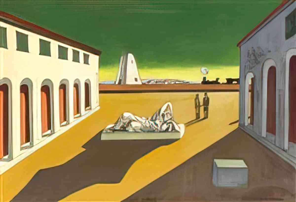 giorgio de chirico modelle con cavallo bianco Art A4 Photo Print