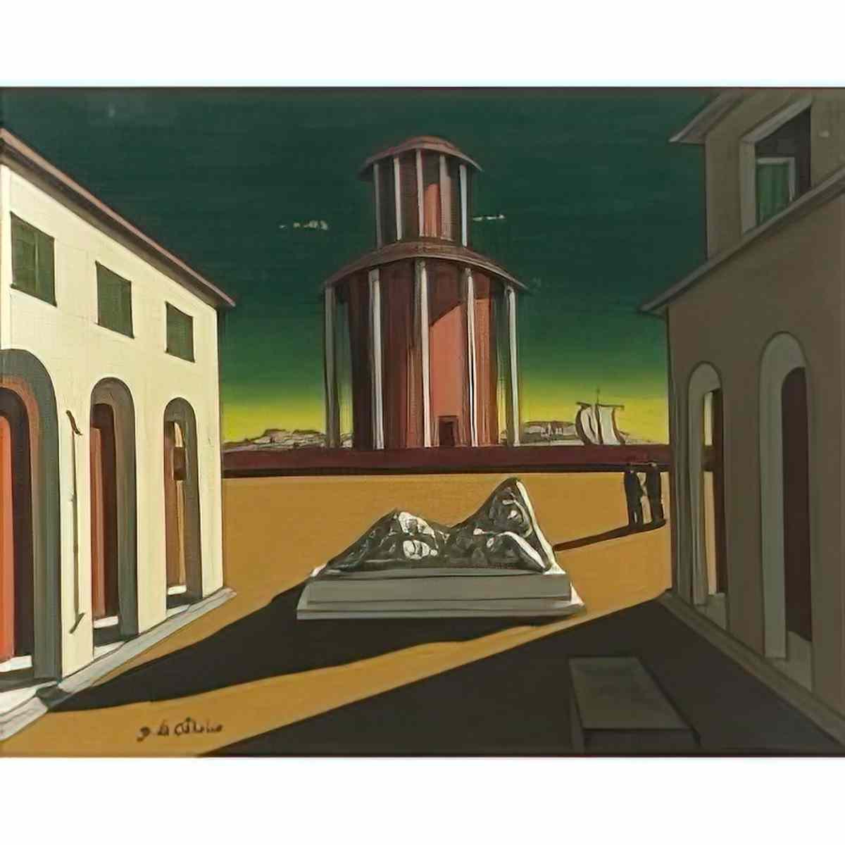 giorgio de chirico natura morta con drappo1 Art A4 Photo Print