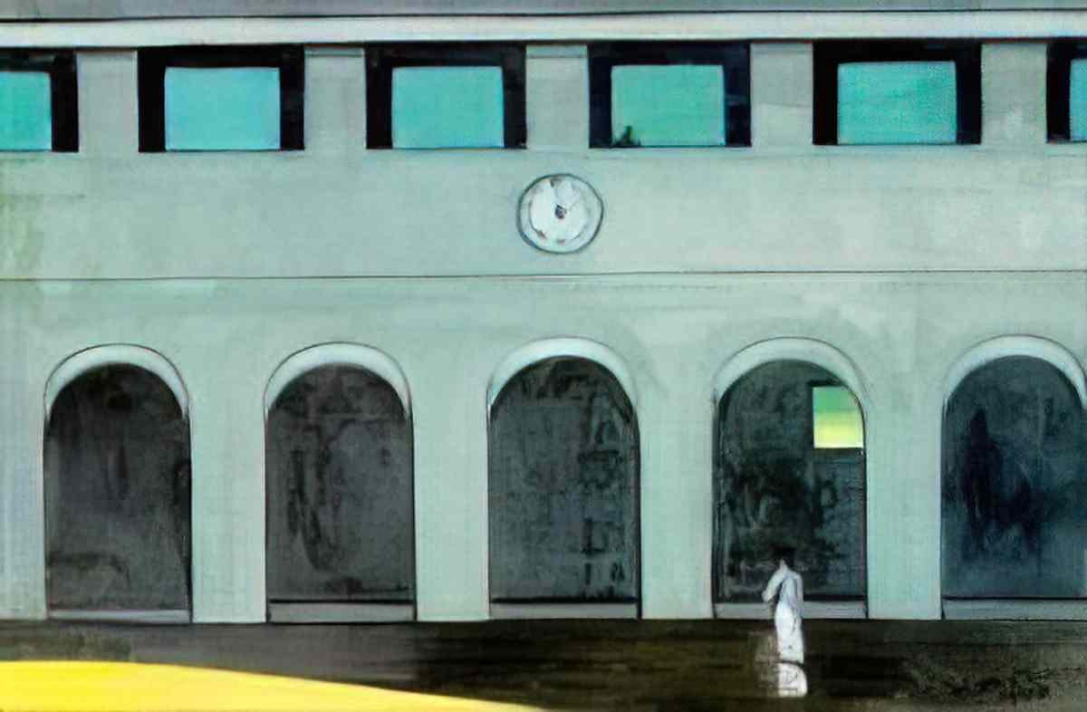 giorgio de chirico place ditalie gare Art A4 Photo Print