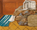 giorgio de chirico tempio in una stanza temple in a room Art A4 Photo Print