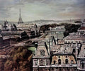 giorgio de chirico veduta di parigi con la torre eiffel Art A4 Photo Print
