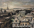 giorgio de chirico veduta di parigi con la torre eiffel1 Art A4 Photo Print