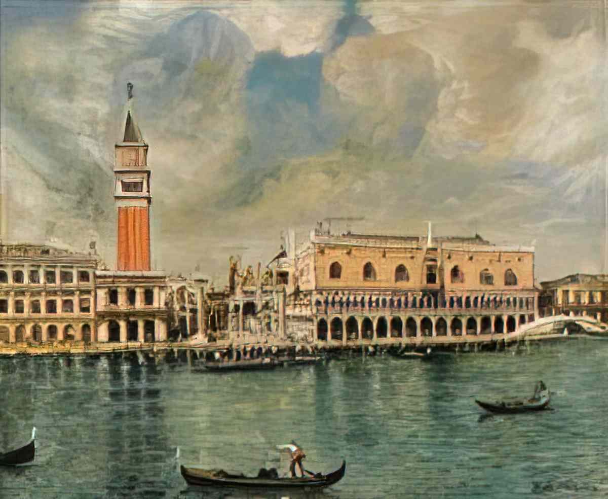 giorgio de chirico venezia. palazzo ducale Art A4 Photo Print