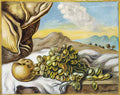 giorgio de chirico vita silente con uva Art A4 Photo Print