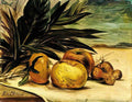 giorgio de chirico vita silente di mele arance e fragole Art A4 Photo Print