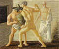 giorgio de chirico tre gladiatori Art A4 Photo Print