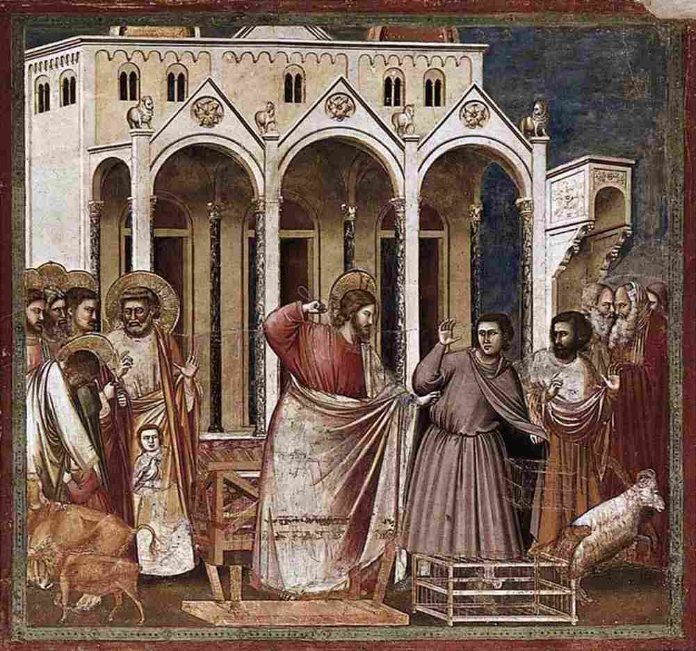 giot Expulsion of the Money changers Art A4 Photo Print
