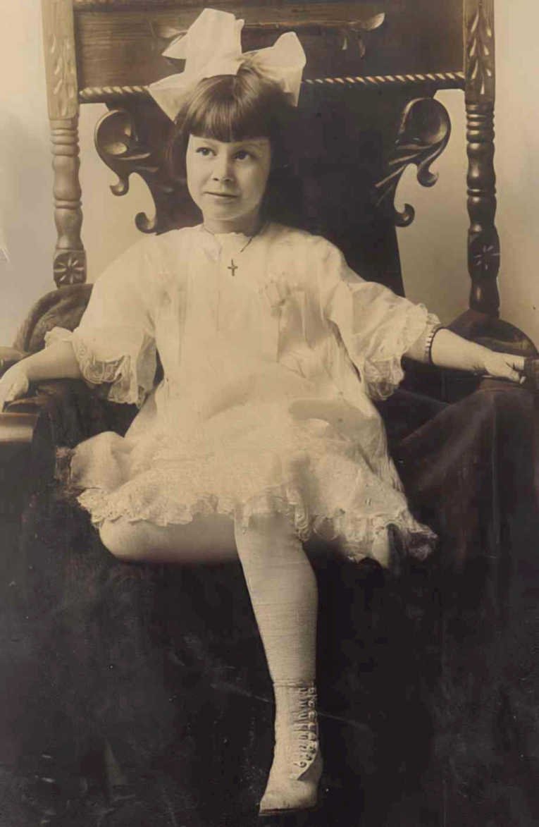 girl chair portrait Vintage world war A4 Photo Print