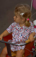 girl swing park Vintage A4 Photo Print