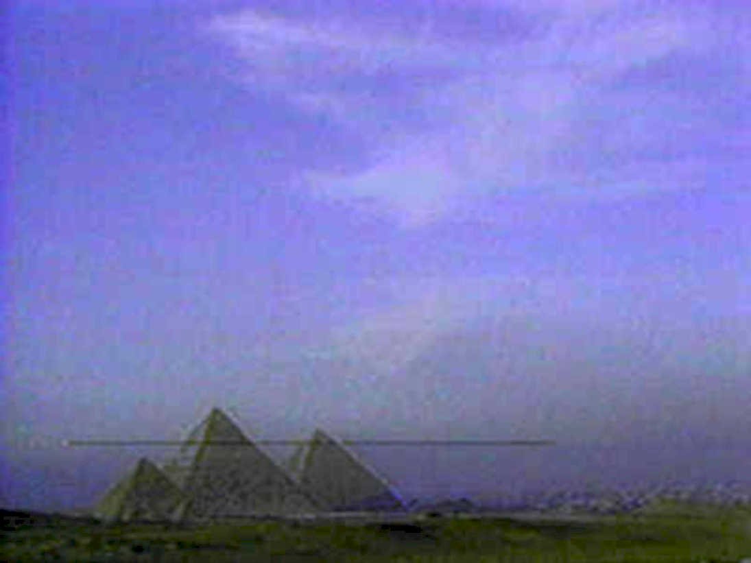 giza pyramids purple1980s 1990s A4 Photo Print