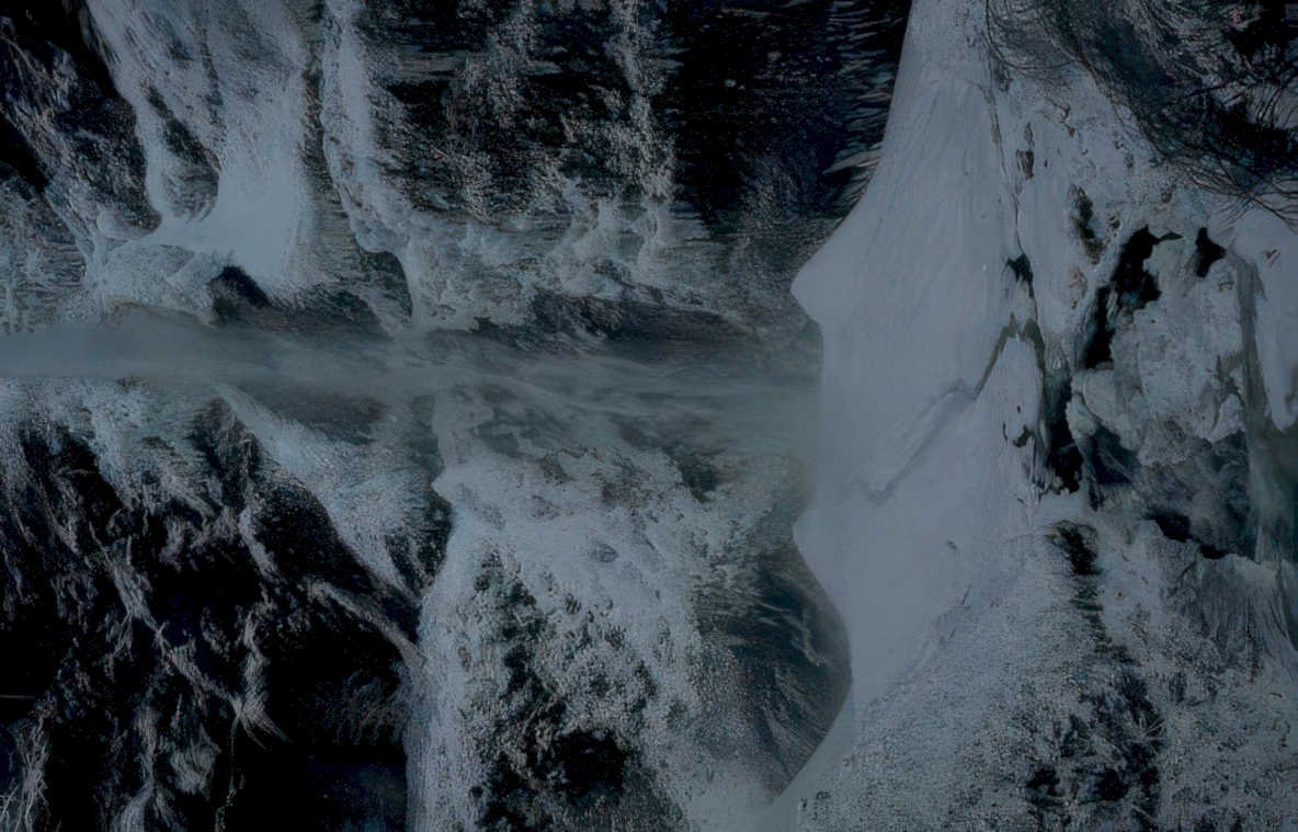 glacial icefall vatnajokull Vintage A4 Photo Print