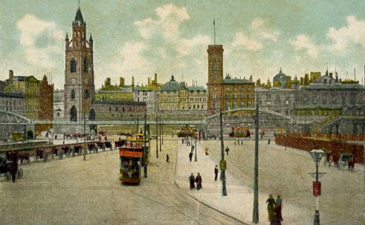 glasgow square cityVintage 1880s 1900s A4 Photo Print