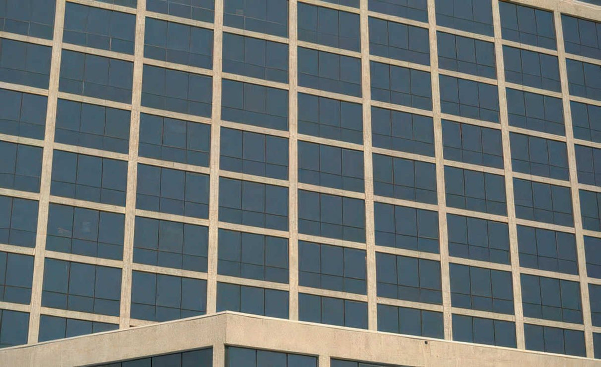 glass concrete reflects Vintage A4 Photo Print