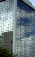glass office reflection Vintage A4 Photo Print