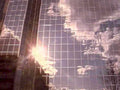glass skyscraper clouds1980s 1990s A4 Photo Print