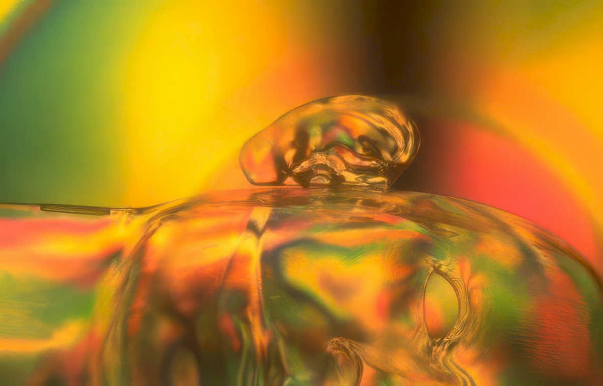 glasspumpkin rainbowrefraction macro Vintage A4 Photo Print