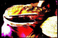 glitch hamburger bun Vintage A4 Photo Print