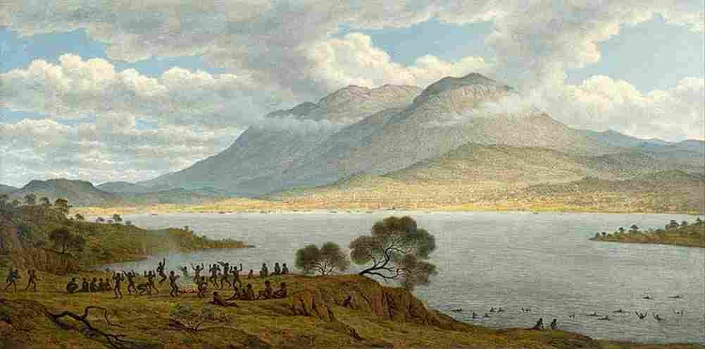 glov Mount Wellington and Hobart Town from Kangaroo Point Art A4 Photo Print
