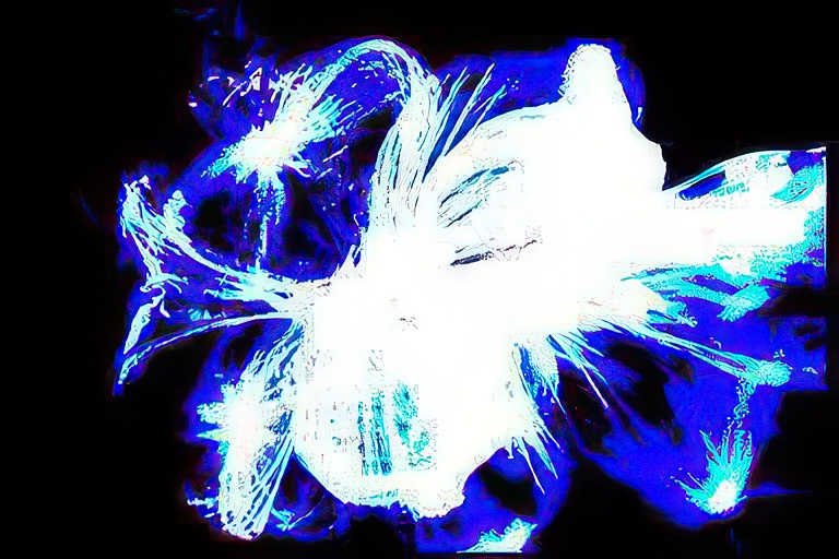 glowing white flower Vintage A4 Photo Print
