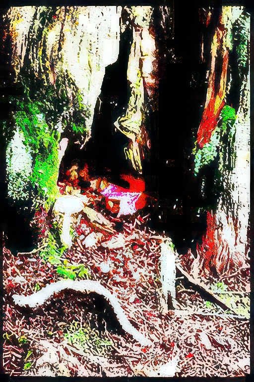gnarled tree fox Vintage A4 Photo Print