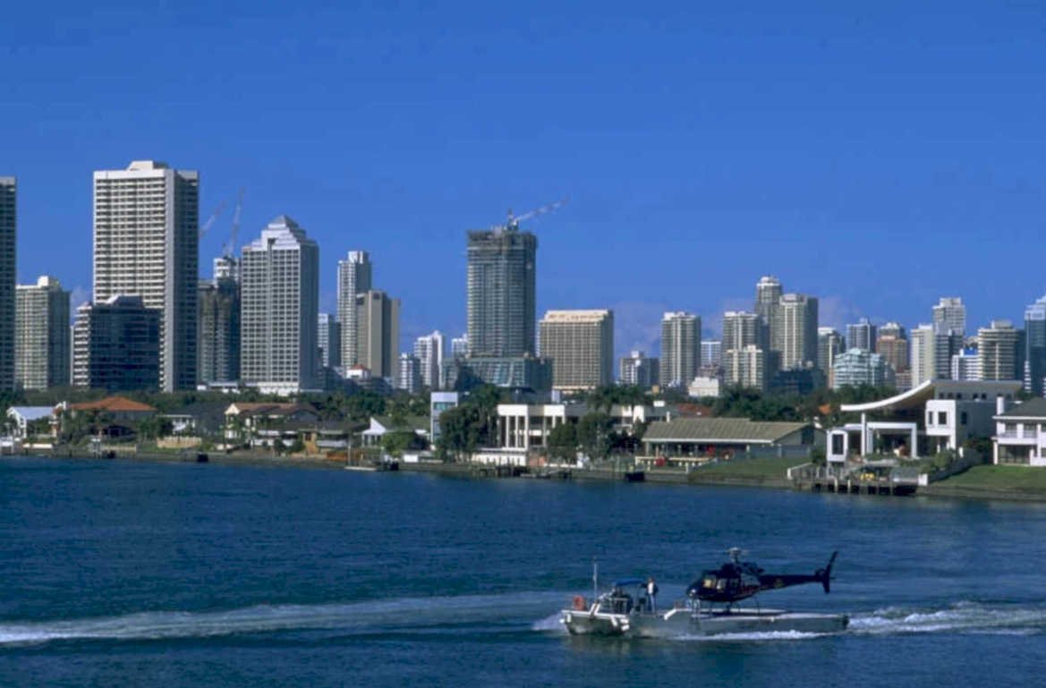 gold coast skyline 1980s 1990s A4 Photo Print