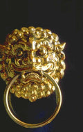 gold foo dog 1980s 1990s A4 Photo Print