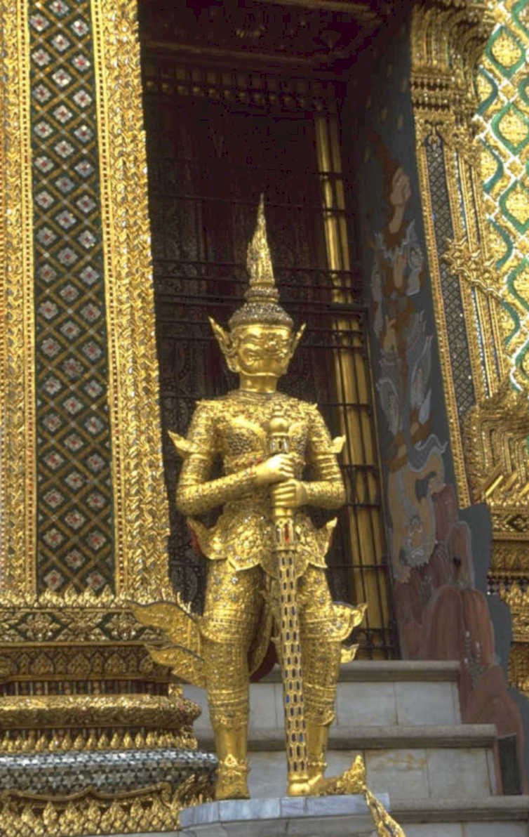 golden asura statue 2 1980s 1990s A4 Photo Print