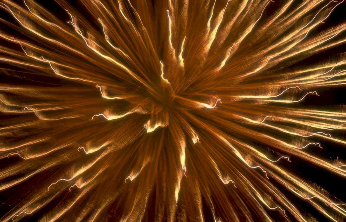 golden brown burst Vintage A4 Photo Print