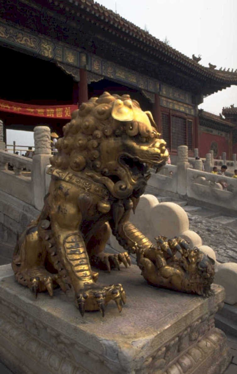 golden foo dog 1980s 1990s A4 Photo Print