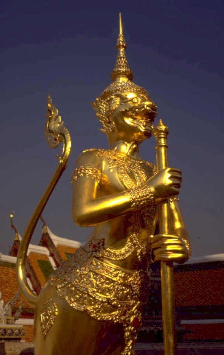 golden garuda statue 1980s 1990s A4 Photo Print