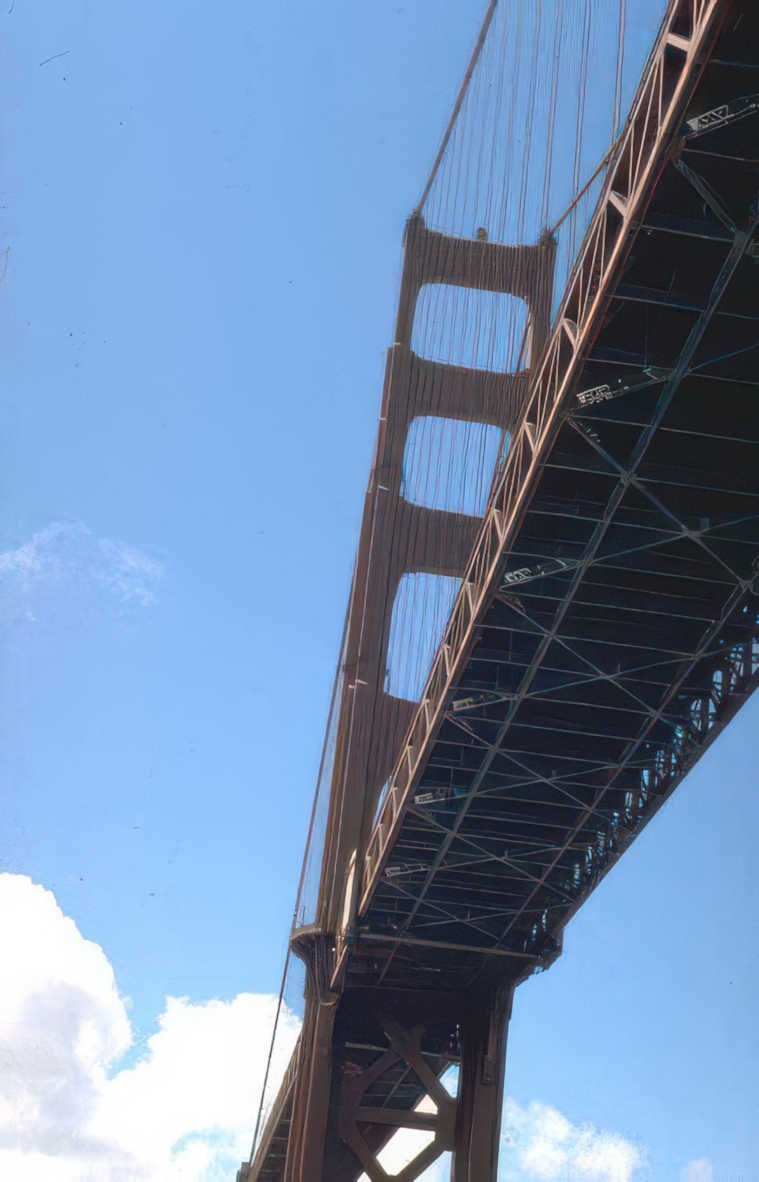 golden gate bridge 1 Vintage A4 Photo Print