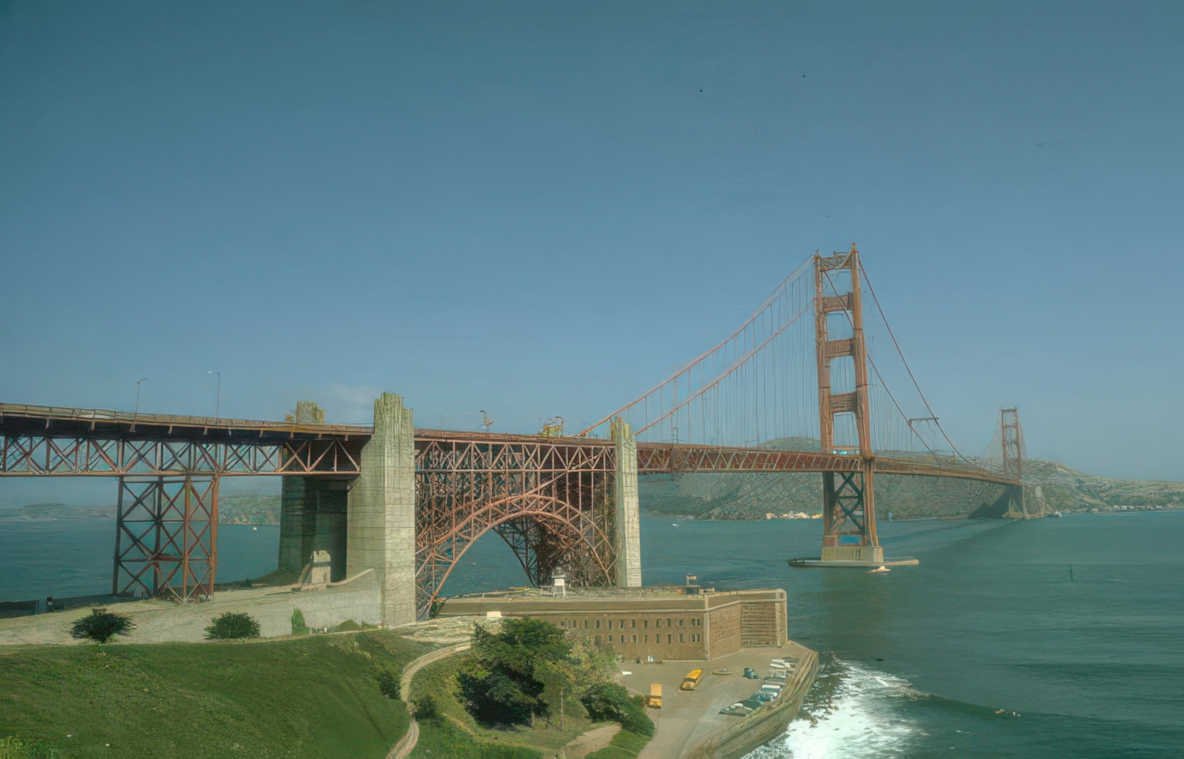 golden gate bridge 11 Vintage A4 Photo Print