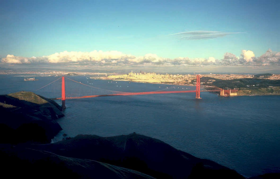golden gate bridge 6 Vintage A4 Photo Print