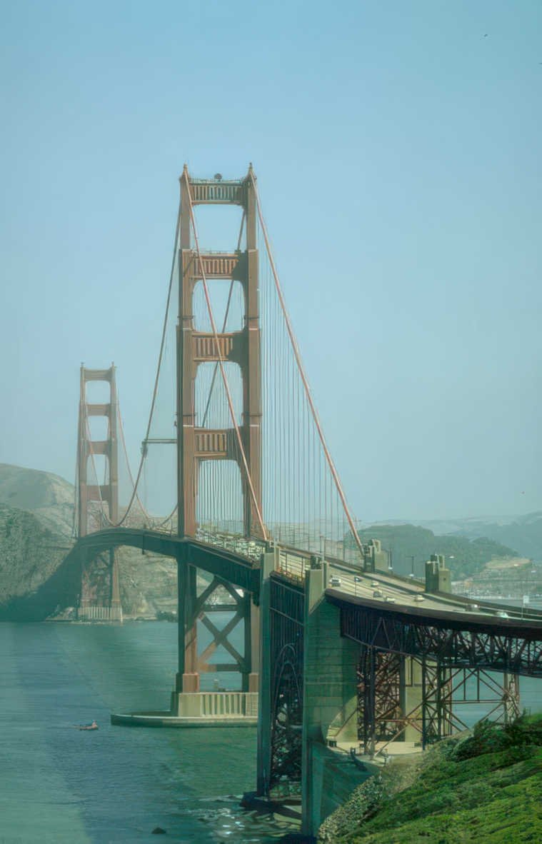golden gate bridge 9 Vintage A4 Photo Print