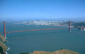 golden gate cityscape 1 Vintage A4 Photo Print