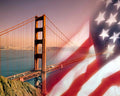 golden gate flag Flags1980s A4 Photo Print