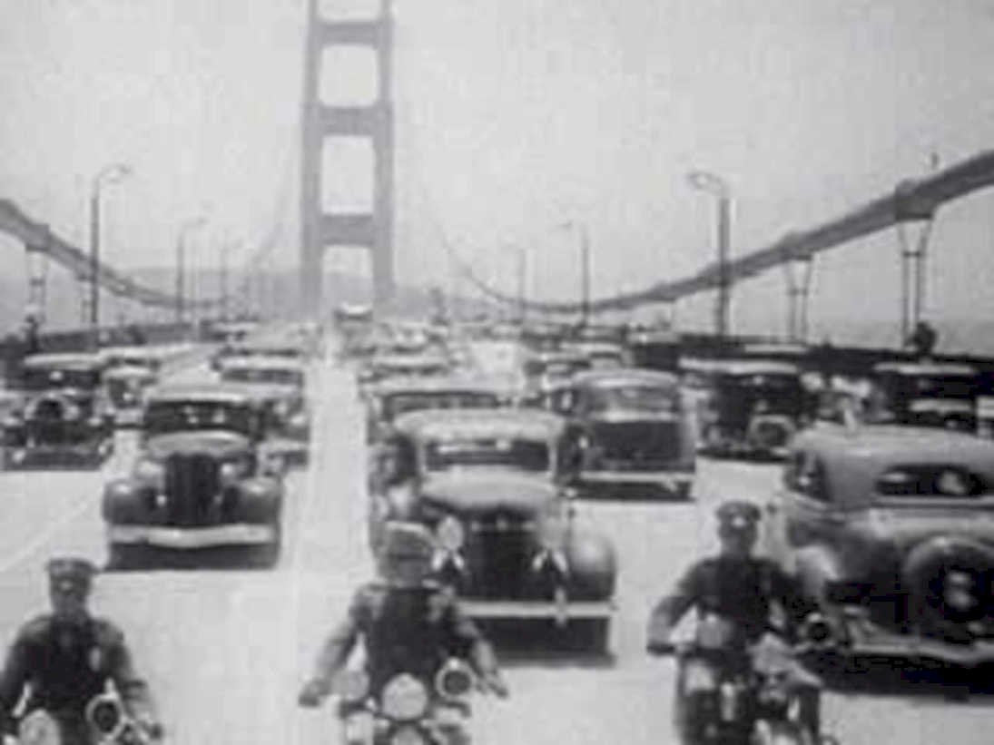 golden gate traffic1980s 1990s A4 Photo Print